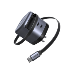 UGREEN Nexode 45W 2-Port Charger with Retractable Cable