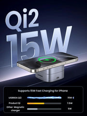 UGREEN 2-in-1 Qi2 Magnetic Foldable Fast Charging Station