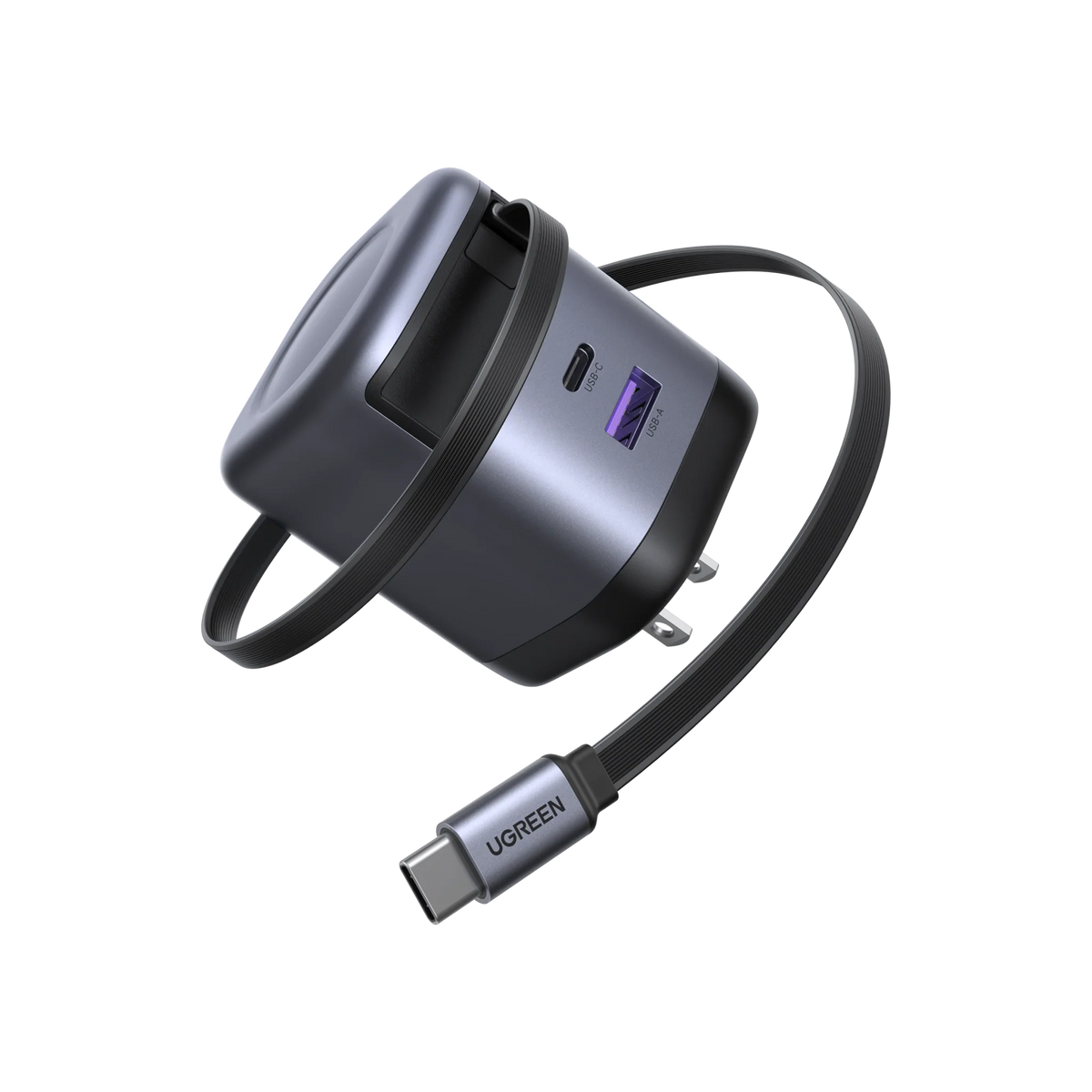 UGREEN Nexode 65W Charger with Retractable USB-C Cable